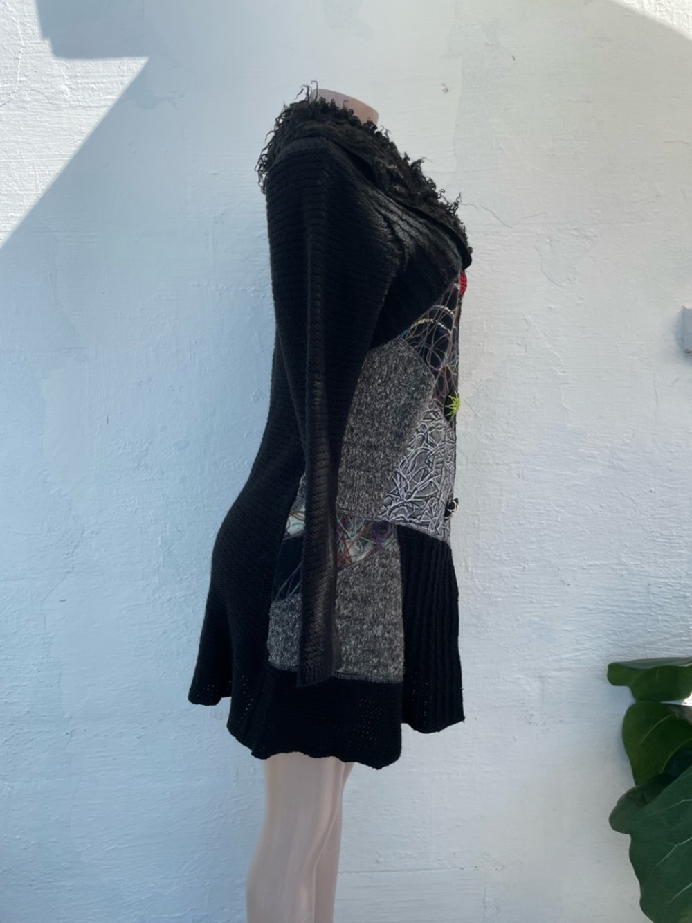 Avalin Black Knit Hoodie Cardigan - Picture 2 of 9
